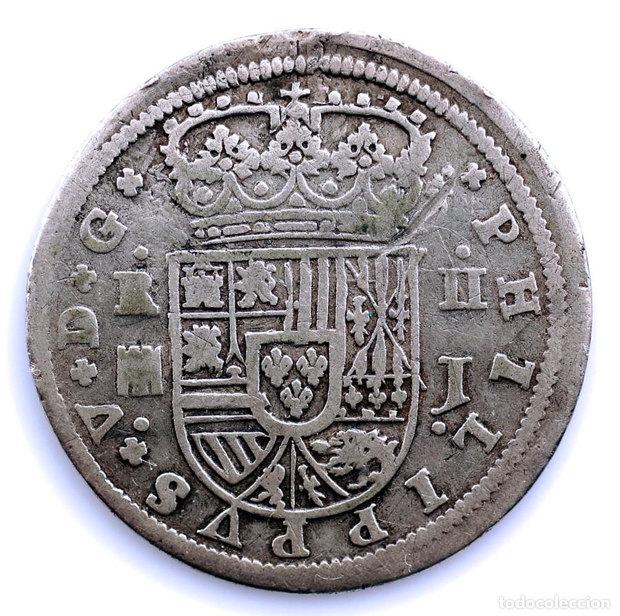 Monedas de Espa&ntilde;a: SC. Spain-Felipe V. 2 reales 1718 J Segovia. Plata 4,8 g.