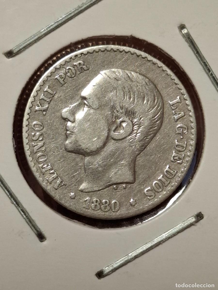 Monedas de Espa&ntilde;a: MONEDA DE 5O C&Eacute;NTIMOS DE ALFONSO XII DE 1880 - Foto 1