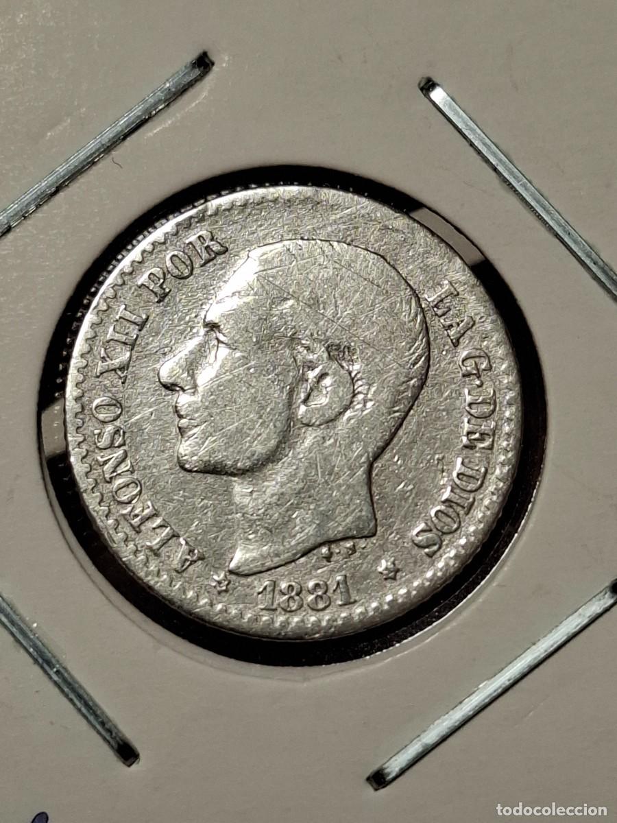 Monedas de Espa&ntilde;a: MONEDA DE 5O C&Eacute;NTIMOS DE ALFONSO XII DE 1881 (*8-1) - Foto 1