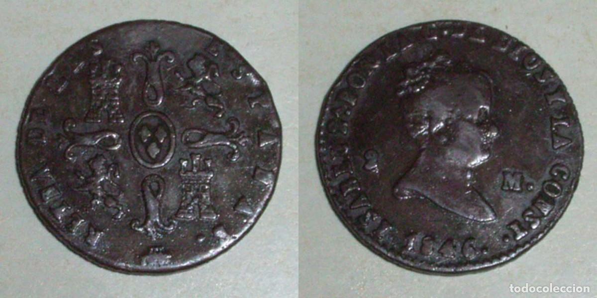 Monedas de Espa&ntilde;a: 2 Maravedis 1846 Segovia