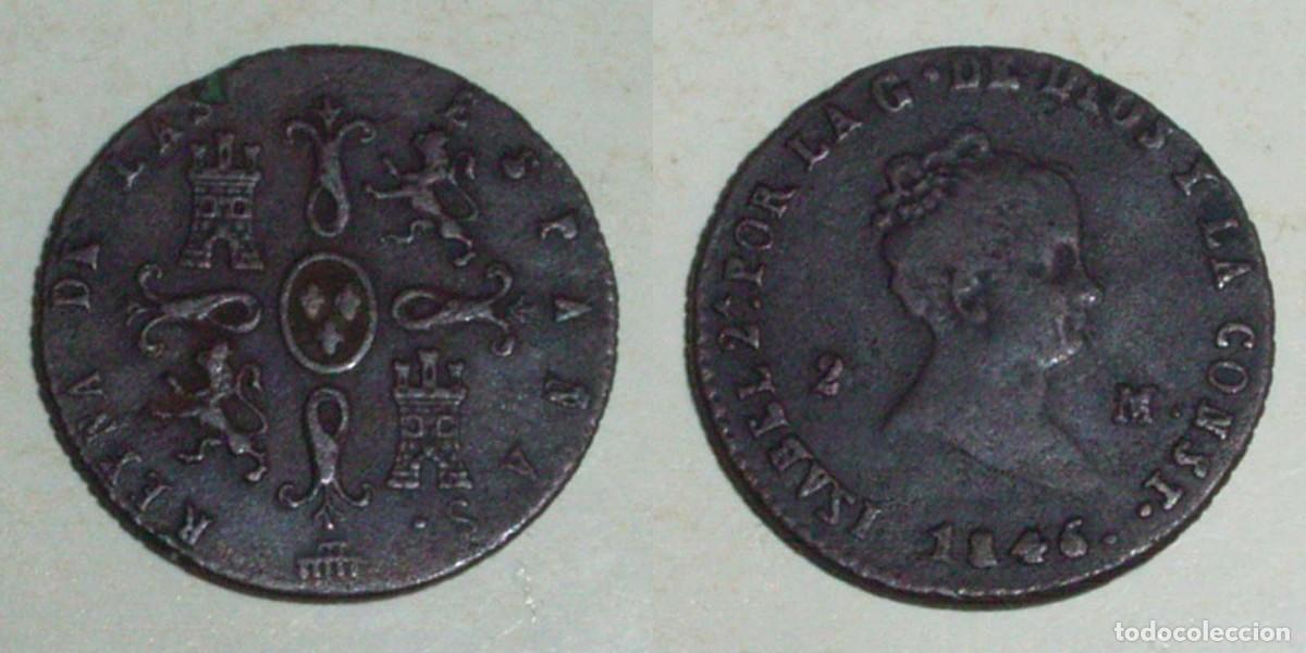 Monedas de Espa&ntilde;a: 2 Maravedis 1846 Segovia