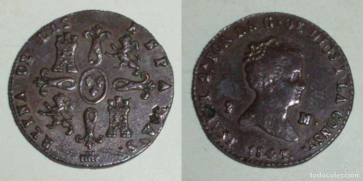 Monedas de Espa&ntilde;a: 2 Maravedis 1847 Segovia