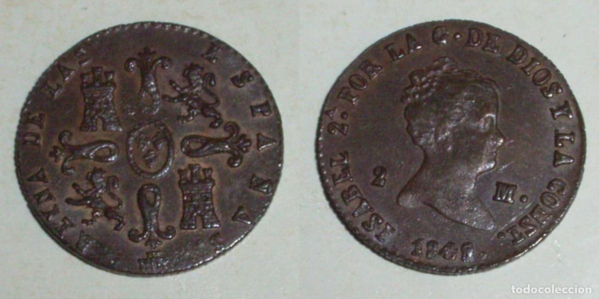 Monedas de Espa&ntilde;a: 2 Maravedis 1848 Segovia