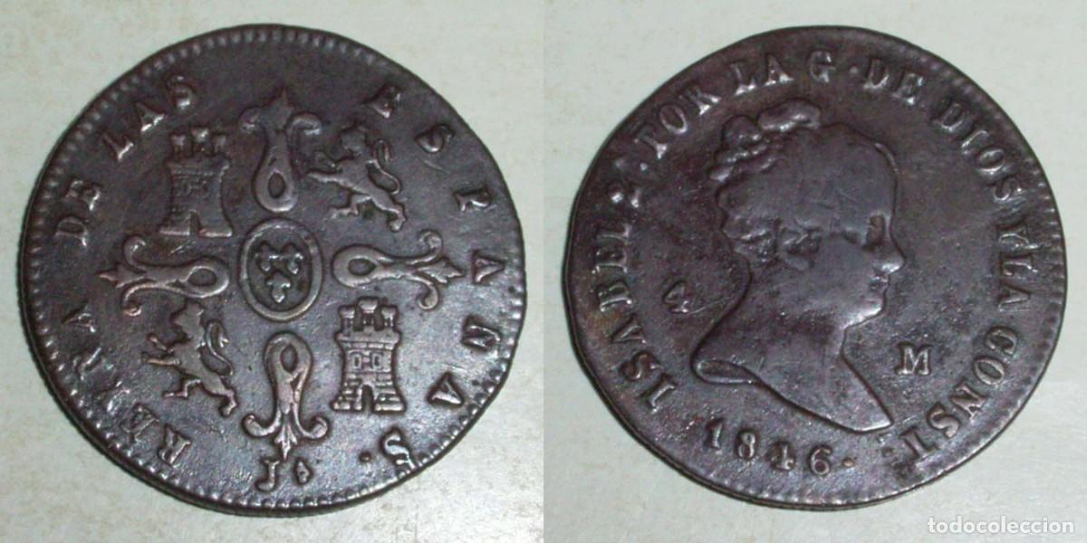 Monedas de Espa&ntilde;a: 4 Maravedis 1846 Jubia