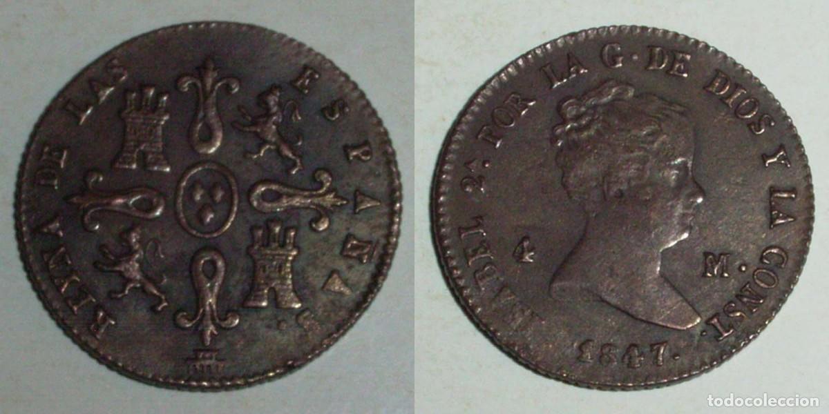 Monedas de Espa&ntilde;a: 4 Maravedis 1847 Segovia