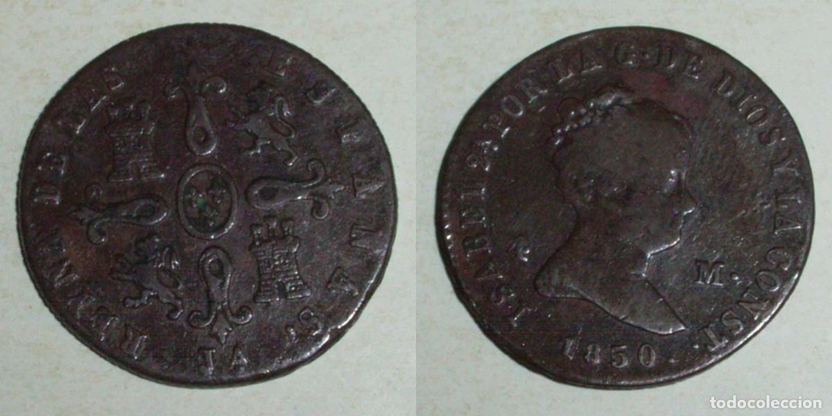 Monedas de Espa&ntilde;a: 4 Maravedis 1850 Jubia