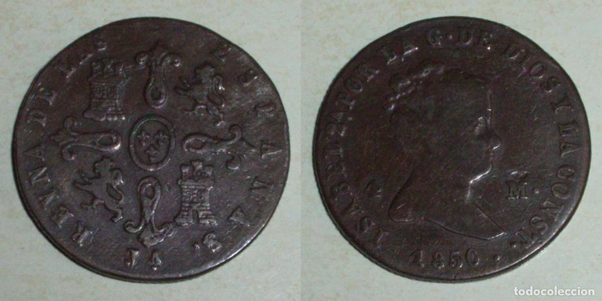 Monedas de Espa&ntilde;a: 4 Maravedis 1850 Jubia