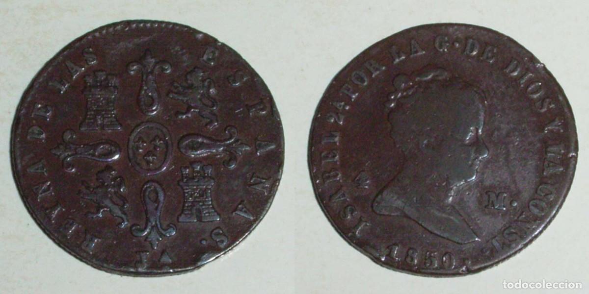 Monedas de Espa&ntilde;a: 4 Maravedis 1850 Jubia