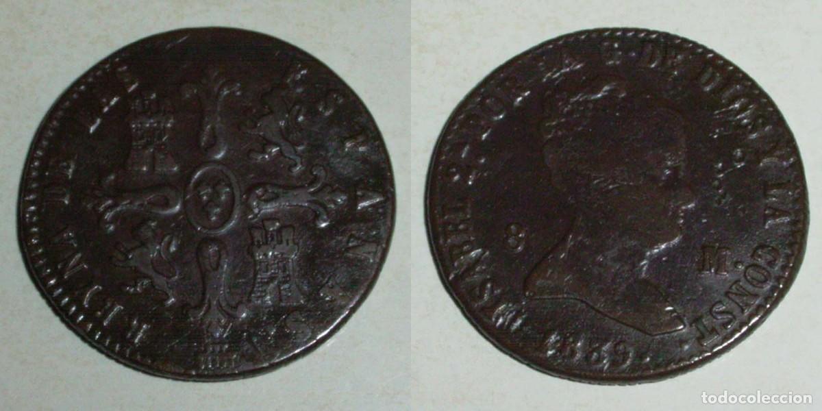 Monedas de Espa&ntilde;a: 8 Maravedis 1839 Segovia