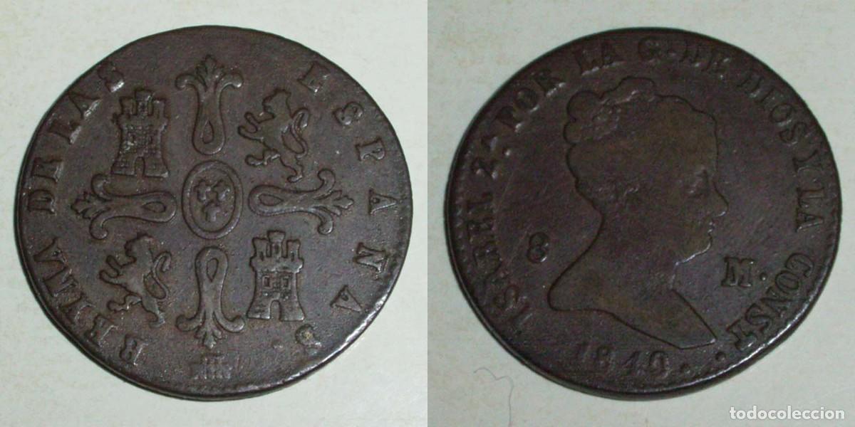 Monedas de Espa&ntilde;a: 8 Maravedis 1839 Segovia