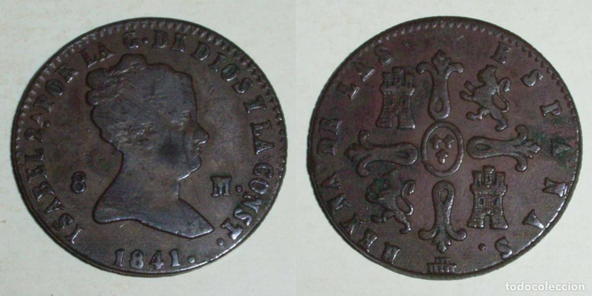 Monedas de Espa&ntilde;a: 8 Maravedis 1841 Segovia