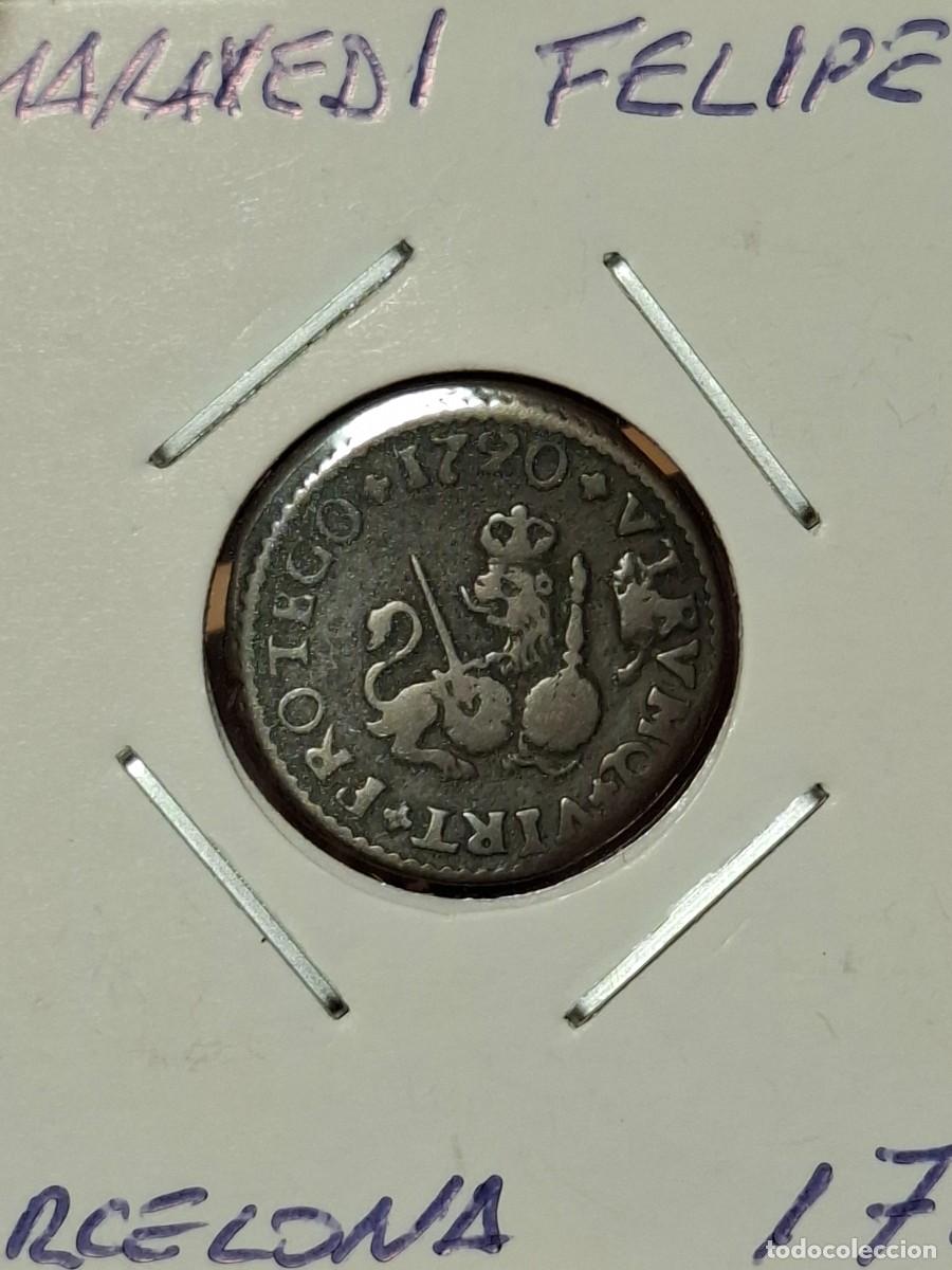 M&uuml;nzen von Spanien: MONEDA DE 1 MARAVEDI DE FELIPE V DE 1820 DE BARCELONA