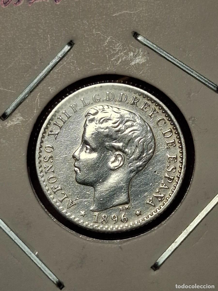 Moedas de Espanha: MONEDA DE 10 C&Eacute;NTAVOS DE ALFONSO XIII DE 1896 DE PUERTO RICO SC-