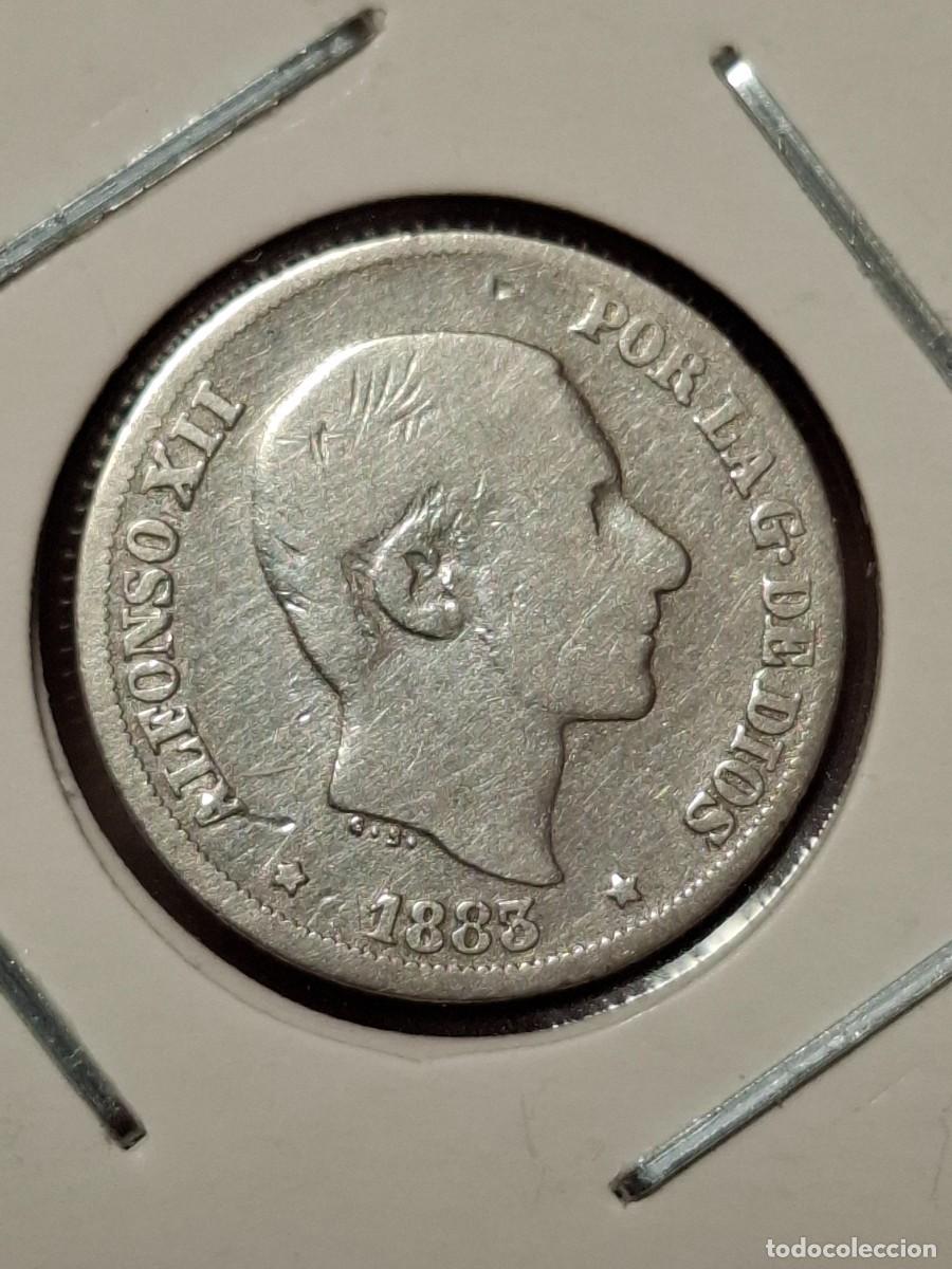 M&uuml;nzen von Spanien: MONEDA DE 10 C&Eacute;NTAVOS DE ALFONSO XII DE 1883 DE MANILA