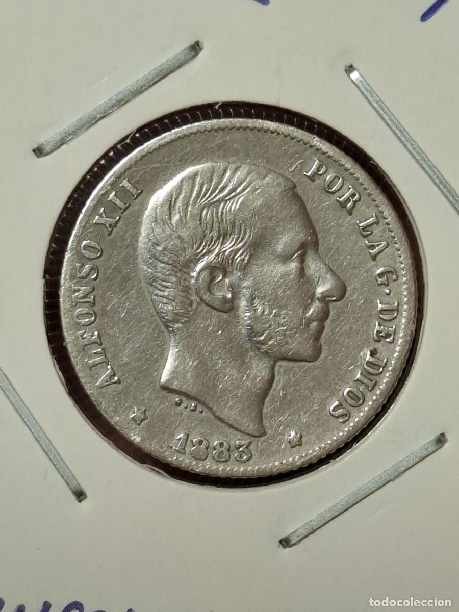Moedas de Espanha: MONEDA DE 20 C&Eacute;NTAVOS DE ALFONSO XII DE 1883 DE MANILA