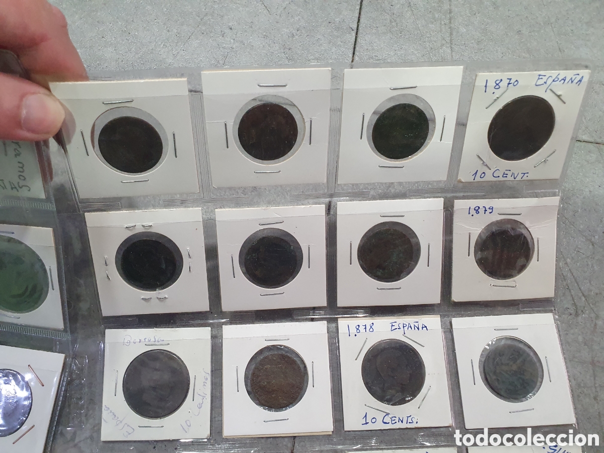 Monedas de Espa&ntilde;a: Lote de monedas espa&ntilde;olas de cobre. (L129) - Foto 4