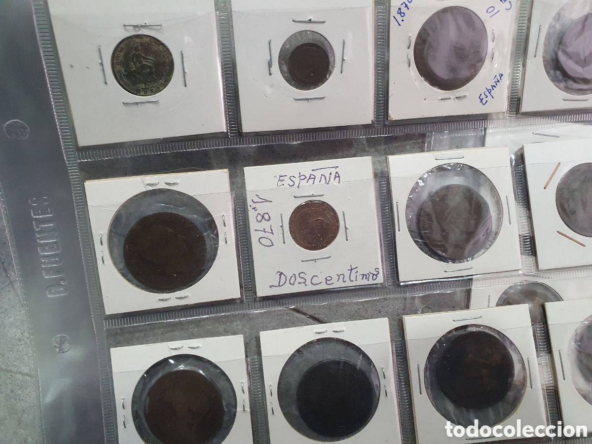 Monedas de Espa&ntilde;a: Lote de monedas espa&ntilde;olas de cobre. (L129) - Foto 5