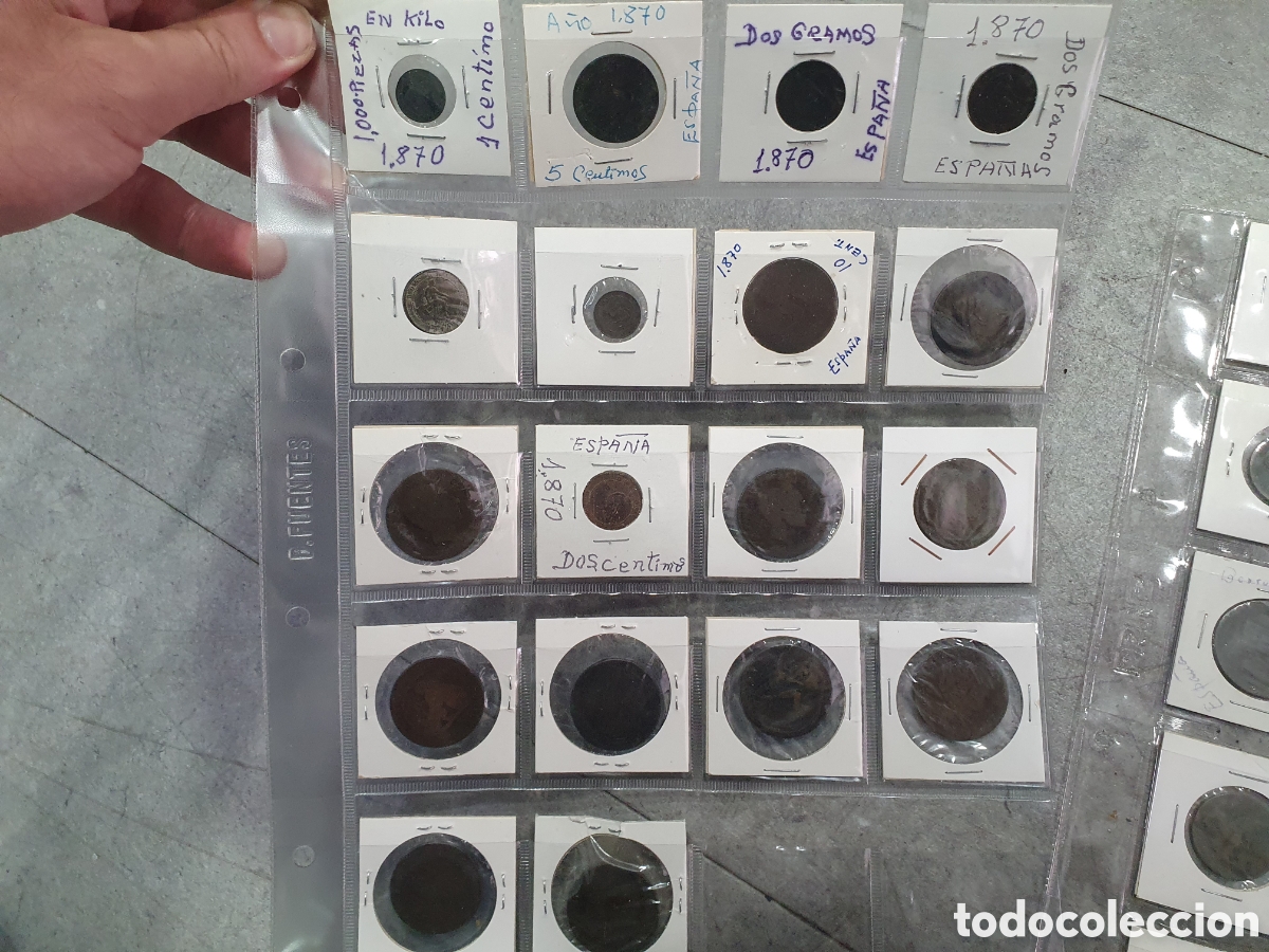 Monedas de Espa&ntilde;a: Lote de monedas espa&ntilde;olas de cobre. (L129) - Foto 8