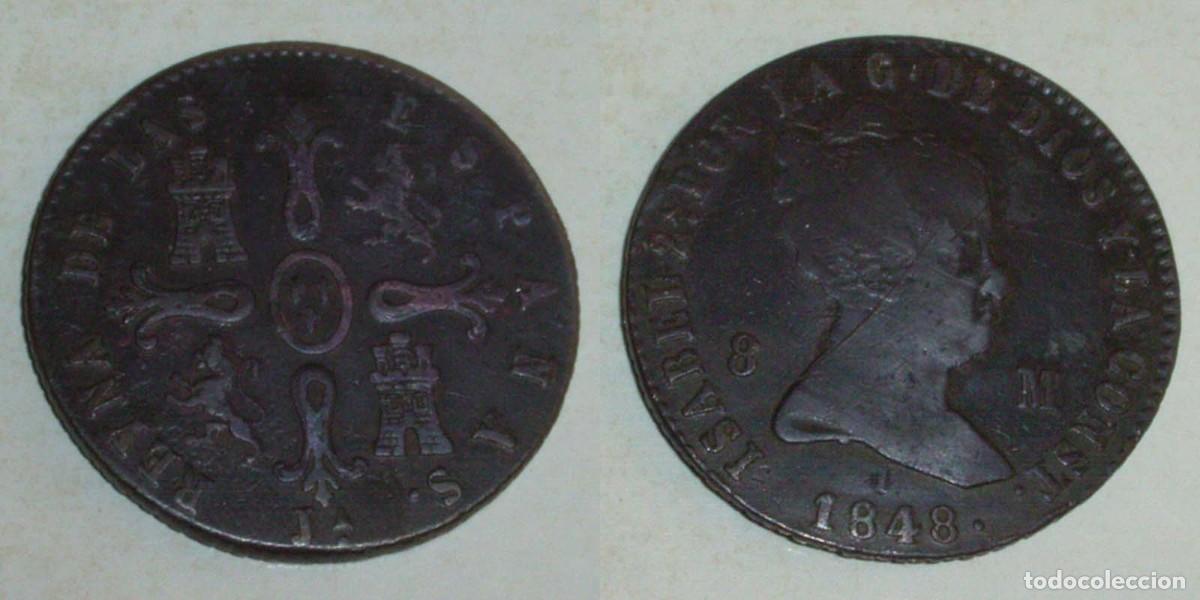Monedas de Espa&ntilde;a: 8 Maravedis 1847 Jubia