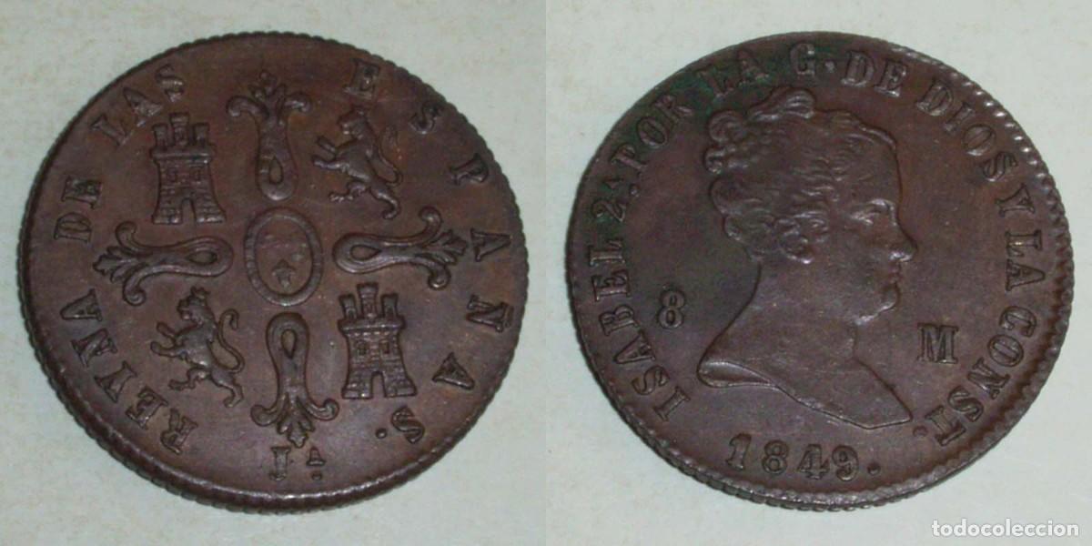 Monedas de Espa&ntilde;a: 8 Maravedis 1848 Jubia