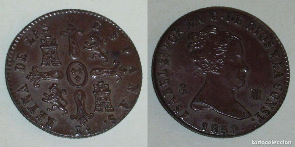 Monedas de Espa&ntilde;a: 8 Maravedis 1849 Jubia