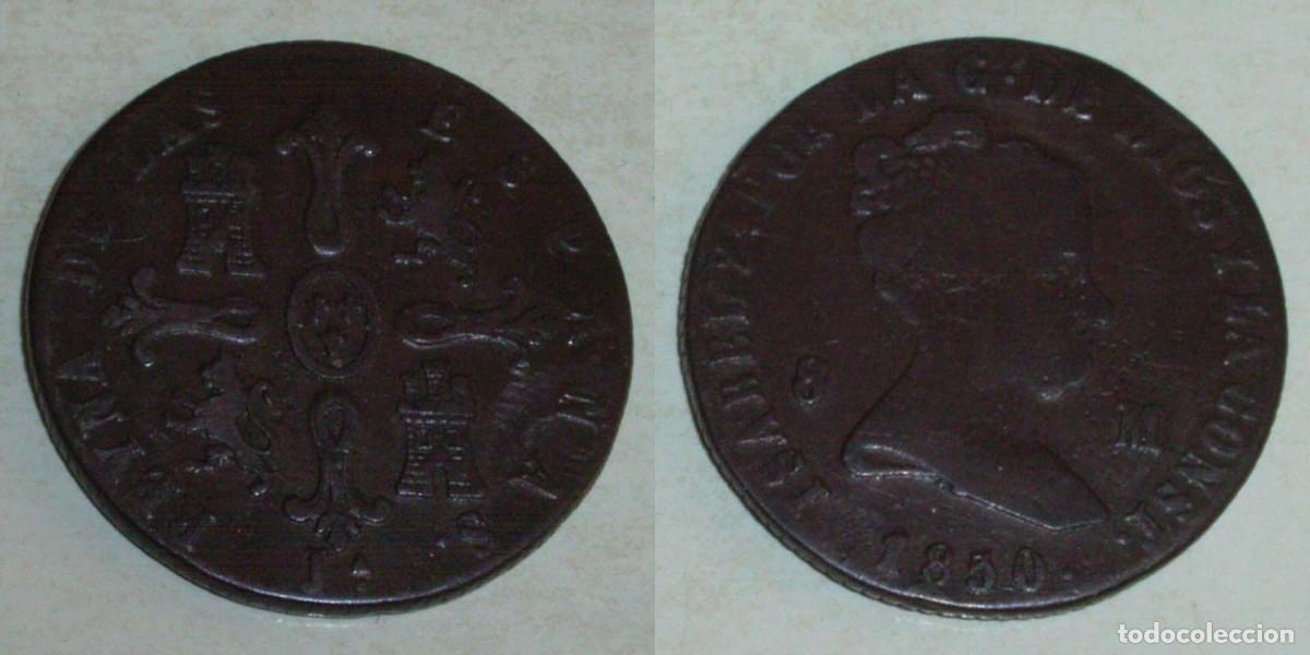 Monedas de Espa&ntilde;a: 8 Maravedis 1850 Jubia