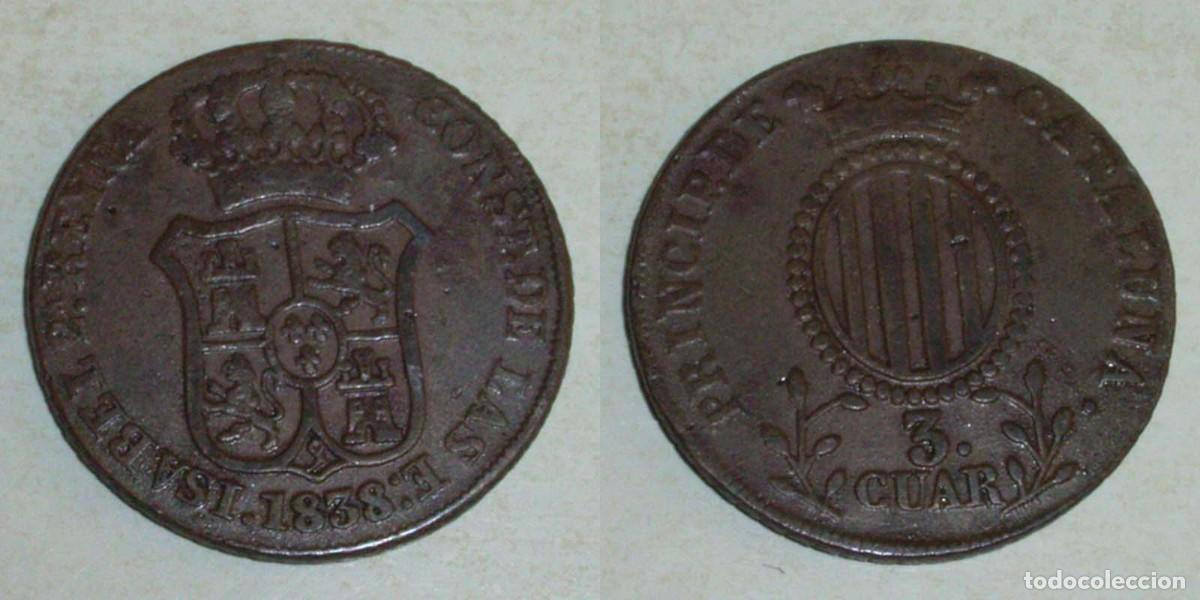 Monedas de Espa&ntilde;a: 3 Cuartos 1837 Catalu&ntilde;a - Foto 1