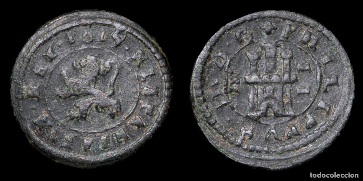 Moedas de Espanha: 1619, 2 Maravedis Philips III, Segovia Mint - 16 mm / 1,45 gr.