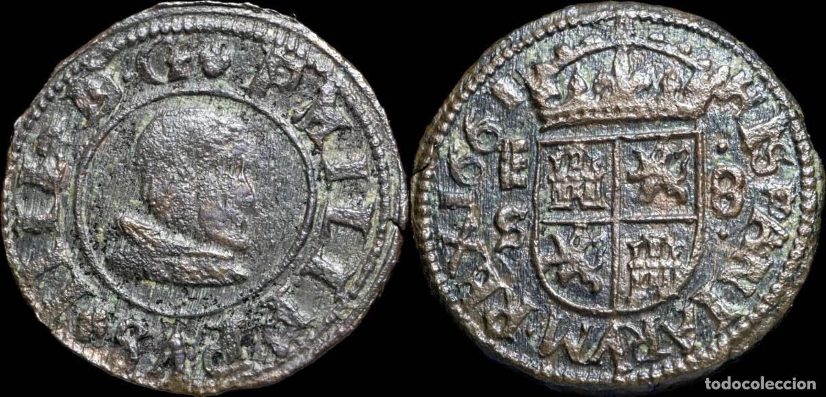 Monedas de Espa&ntilde;a: 1661, 8 Maravedis Philip IV, Segovia Mint - 20 mm / 2,48 gr
