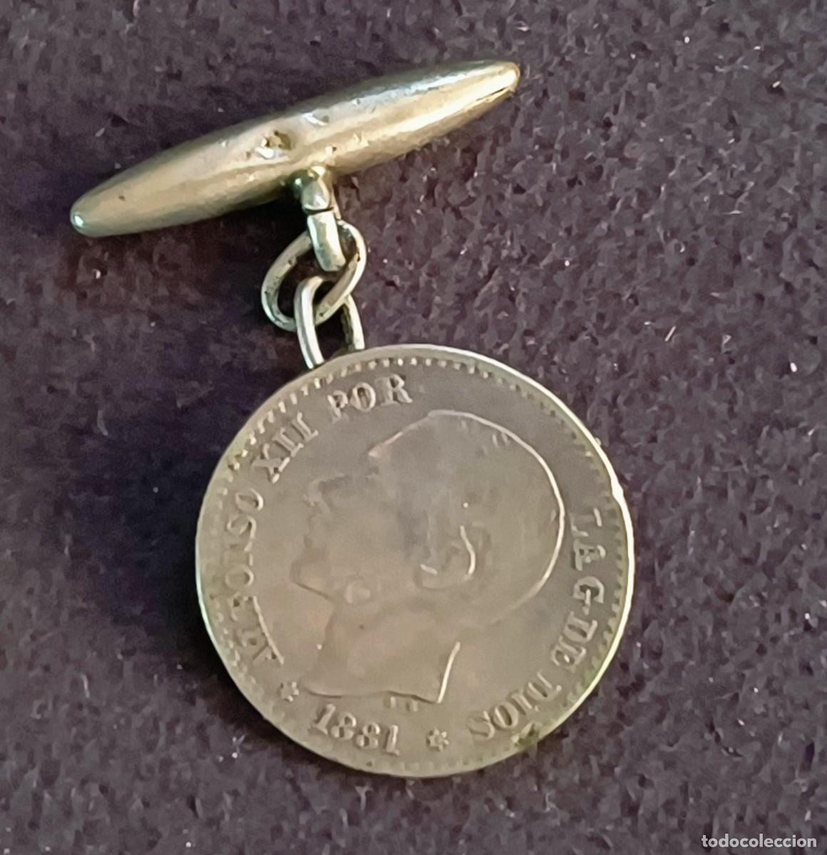 Monedas de Espa&ntilde;a: Gemelo de una Moneda 50 cent Alfonso XII 1881 - Foto 2