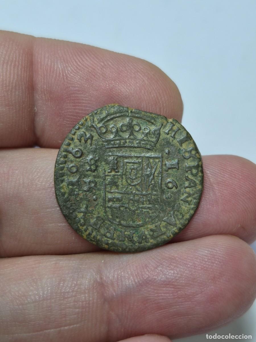 Monedas de Espa&ntilde;a: NT / FELIPE IV 16 MARAVEDIES 1663 SEVILLA (E1215) - Foto 2