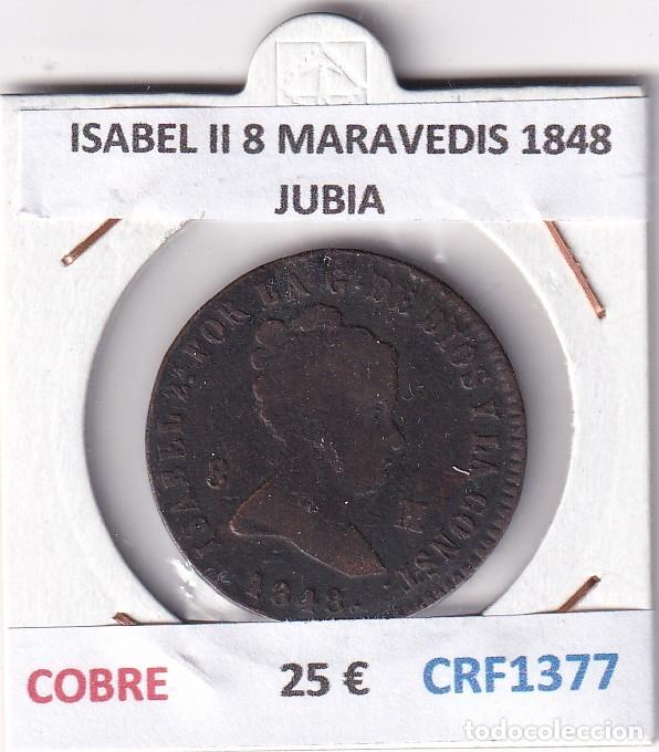 Monete da Spagna: CRF1377 MONEDA ESPA&Ntilde;A ISABEL II 8 MARAVEDIS 1848 JUBIA COBRE