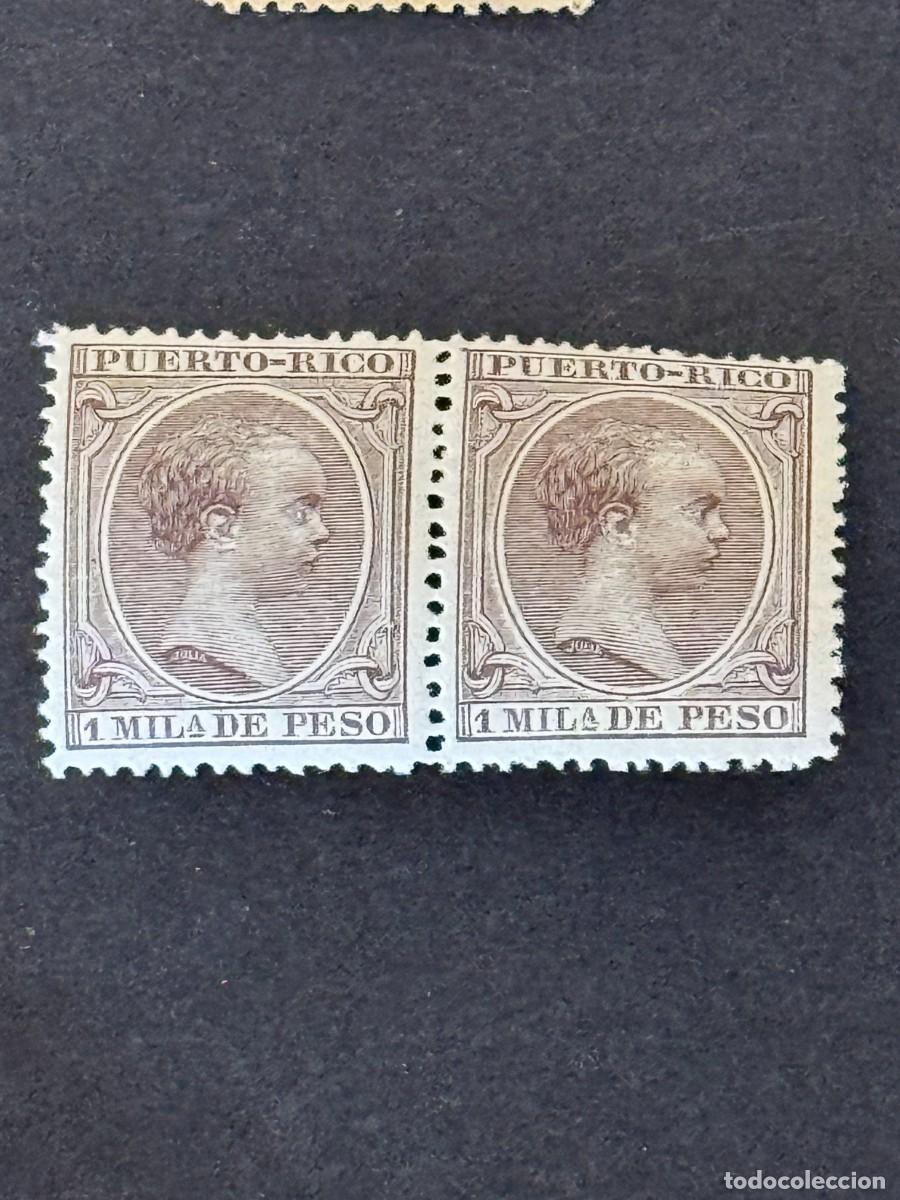 Monedas de Espa&ntilde;a: Puerto Rico, Alfonso XIII, 1896-1897, Edifil 116, en pareja, nuevos