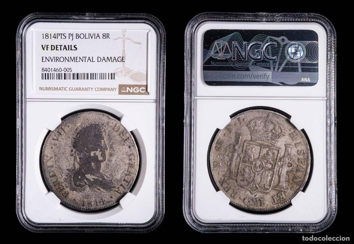 Monedas de Espa&ntilde;a: 1814, 8 Silver Reales Ferdinand VII, Potosi Mint (Assayed PJ) NGC