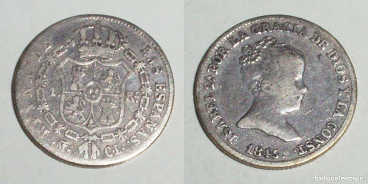 Monedas de Espa&ntilde;a: 1 Real 1845 Madrid- CL