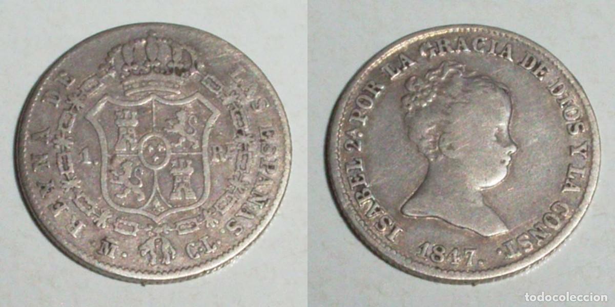 Monedas de Espa&ntilde;a: 1 Real 1847 Madrid- CL