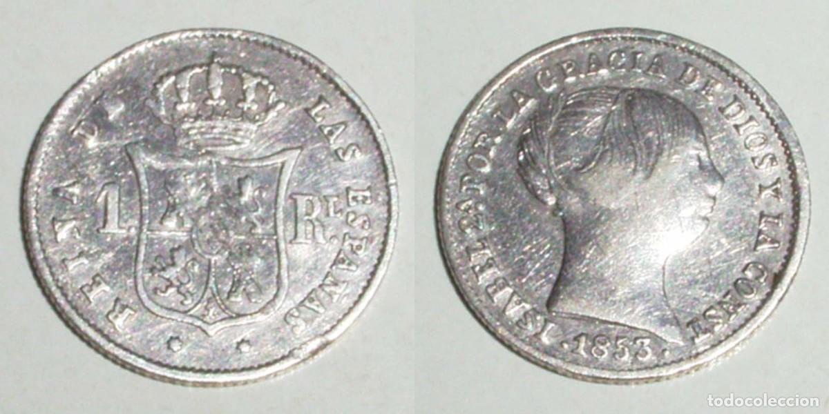 Monedas de Espa&ntilde;a: 1 Real 1853 Sevilla. - Foto 1