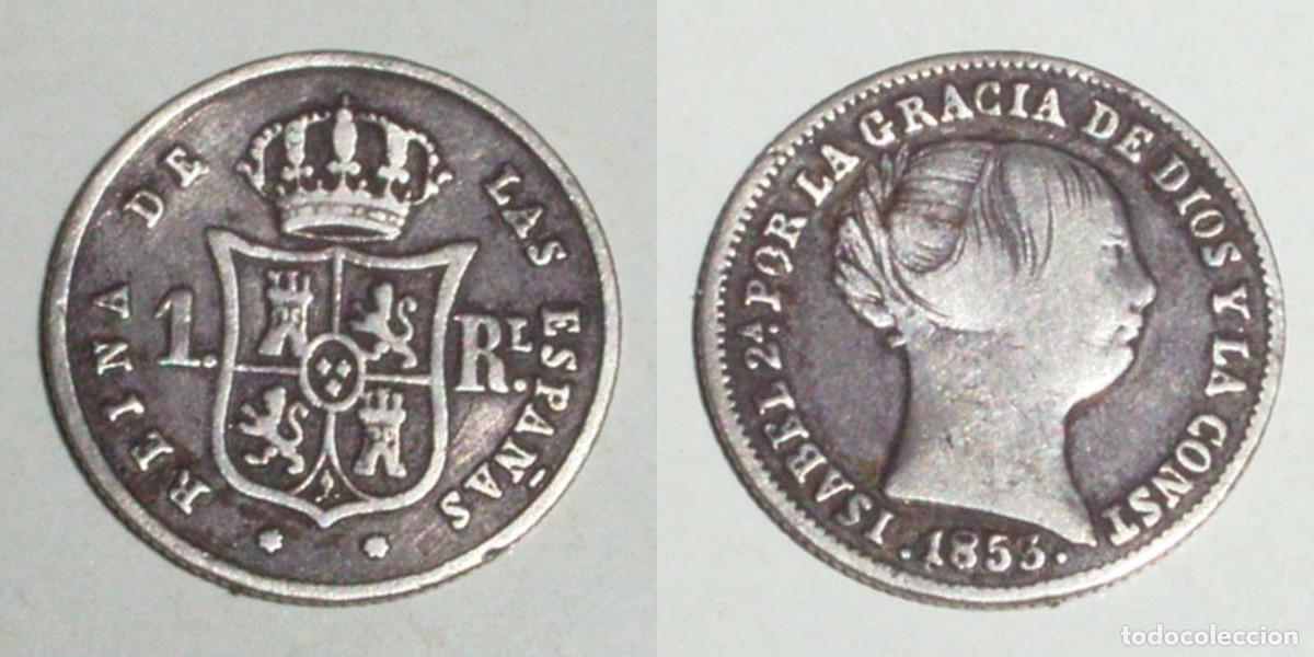 Monedas de Espa&ntilde;a: 1 Real 1853 Sevilla. - Foto 1