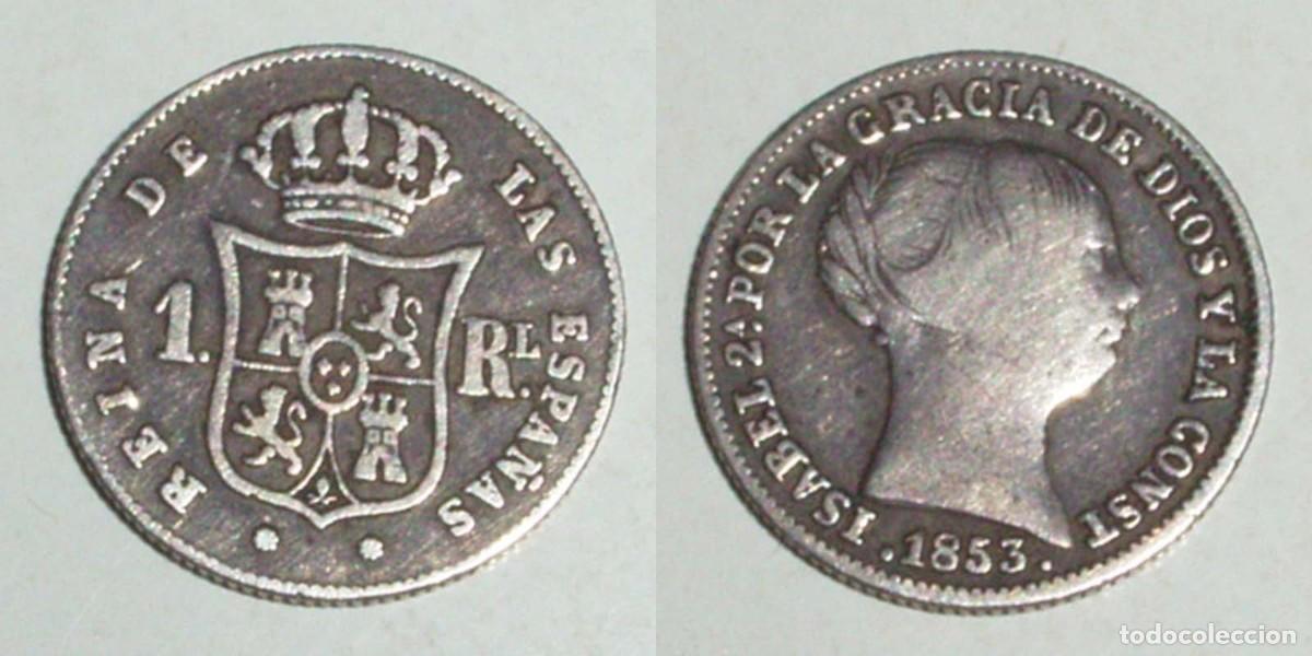 Monedas de Espa&ntilde;a: 1 Real 1853 Barcelona