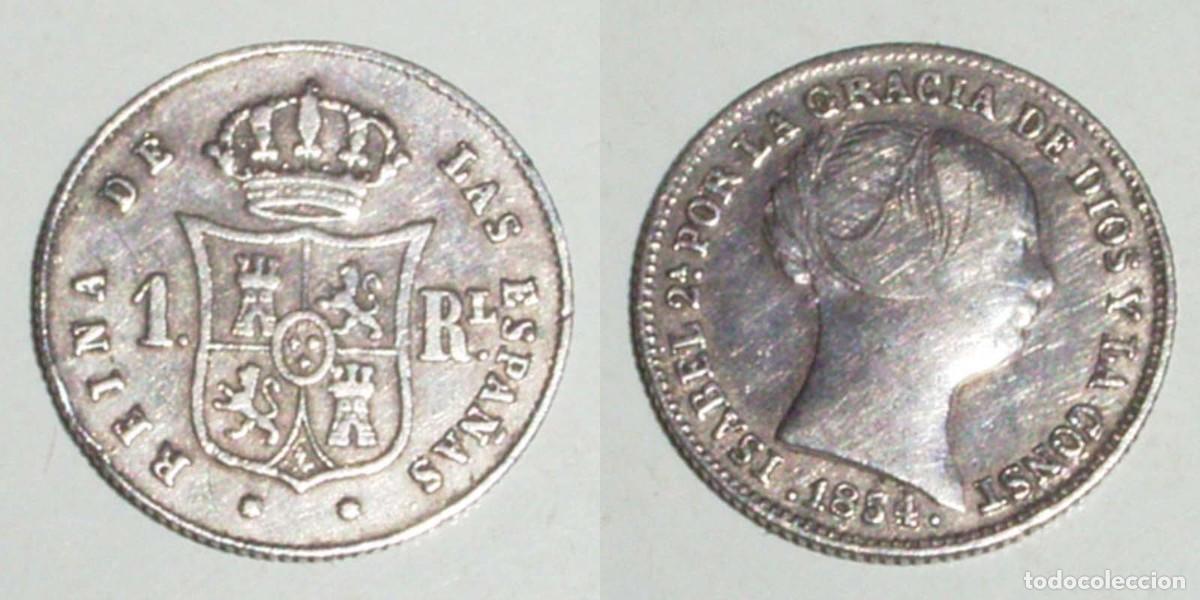 Monedas de Espa&ntilde;a: 1 Real 1854 Barcelona