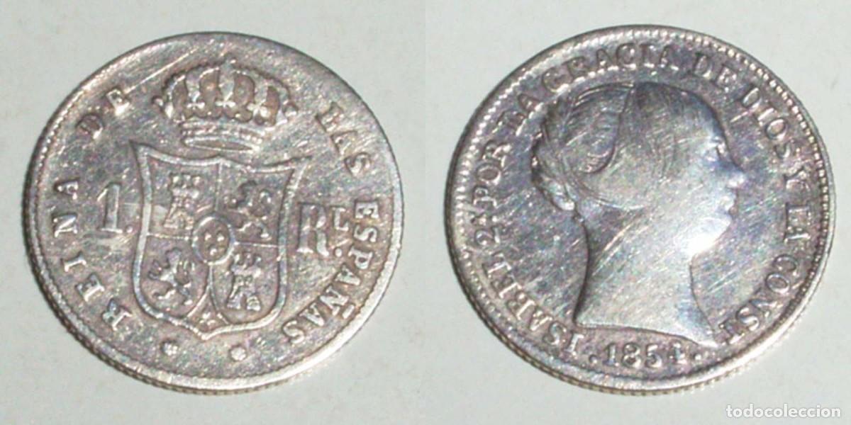 Monedas de Espa&ntilde;a: 1 Real 1854 Barcelona