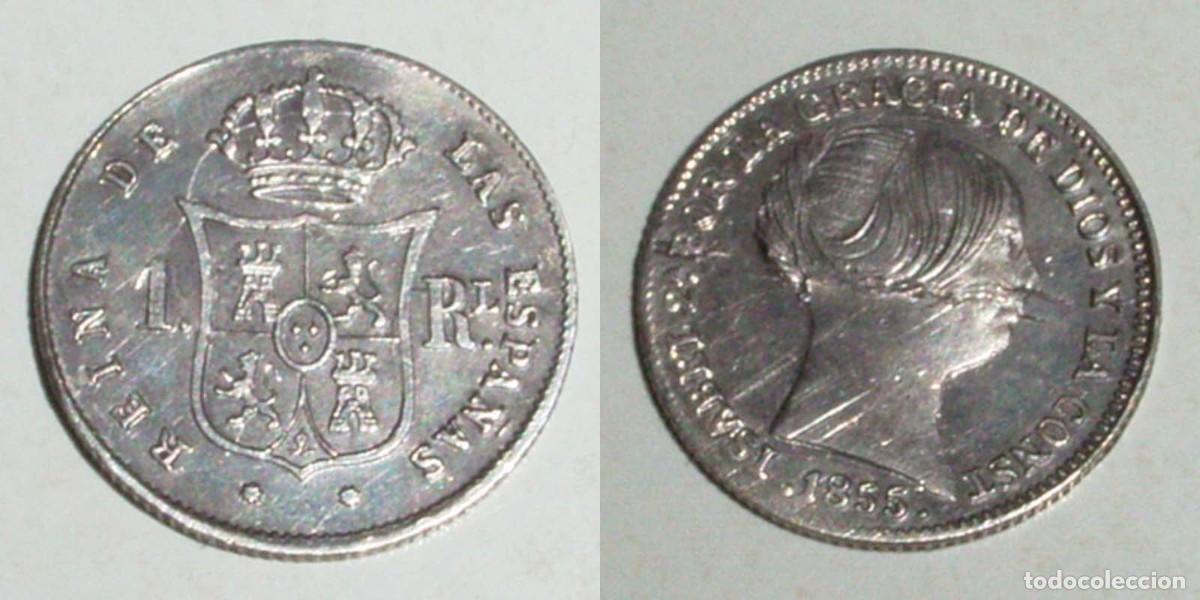 Monedas de Espa&ntilde;a: 1 Real 1855 Barcelona