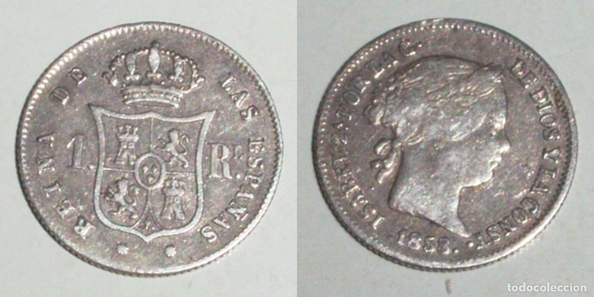 Monedas de Espa&ntilde;a: 1 Real 1858 Barcelona