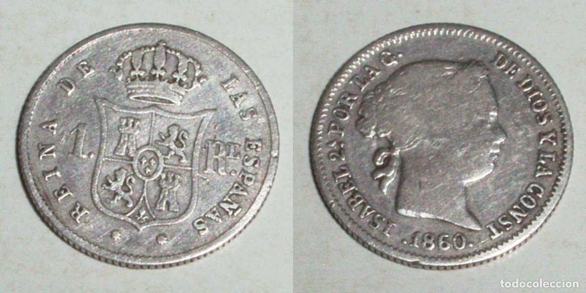 Monedas de Espa&ntilde;a: 1 Real 1860 Barcelona