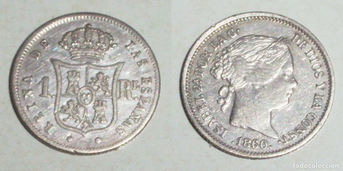 Monedas de Espa&ntilde;a: 1 Real 1860 Madrid..