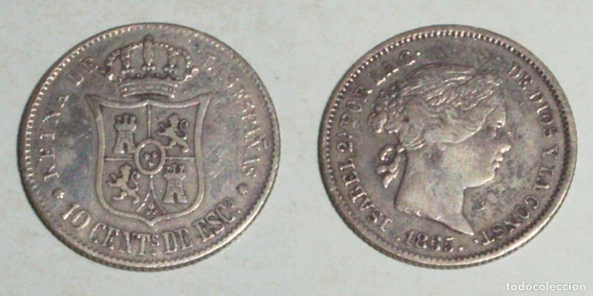 Monedas de Espa&ntilde;a: 10 Ctmos. Escudo 1865 Sevilla