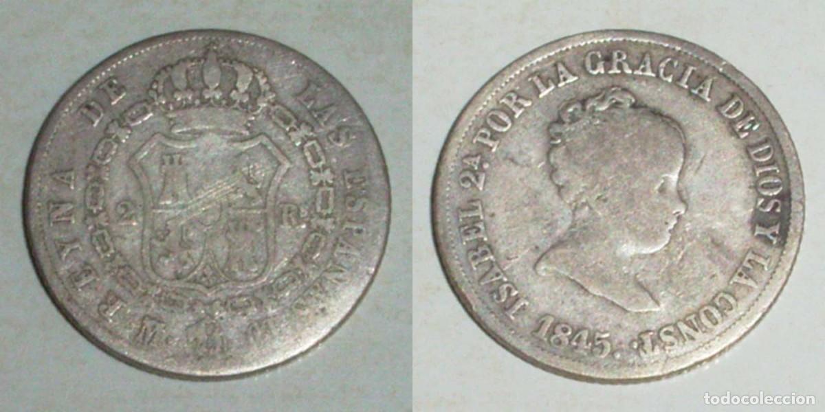 Monedas de Espa&ntilde;a: 2 Reales 1845 Madrid-CL