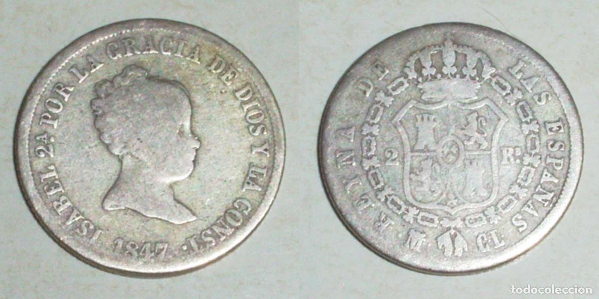 Monedas de Espa&ntilde;a: 2 Reales 1847 Madrid-CL