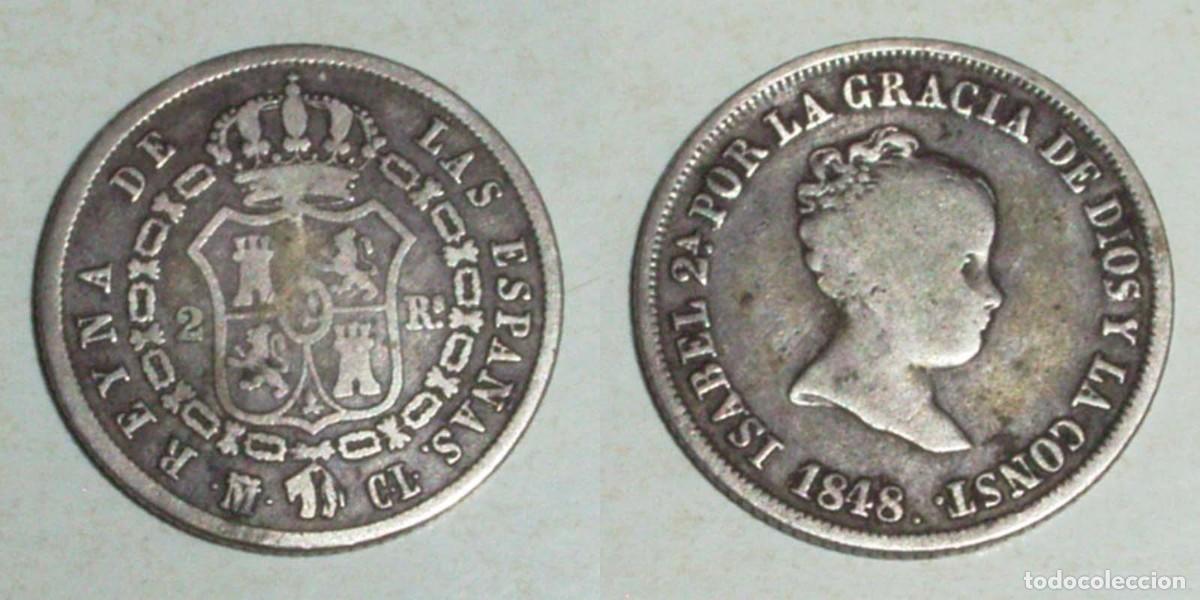 Monedas de Espa&ntilde;a: 2 Reales 1848 Madrid-CL