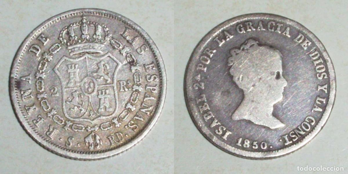 Monedas de Espa&ntilde;a: 2 Reales 1850 Sevilla-RD